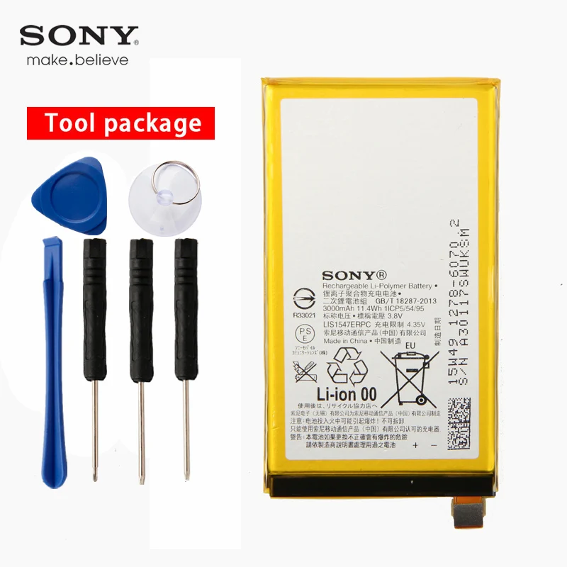 

Original Sony High Capacity Phone Battery For SONY Z2 MINI ZL2 SOL25 D6563 Z2MINI Z2A LIS1547ERPC 3000mAh