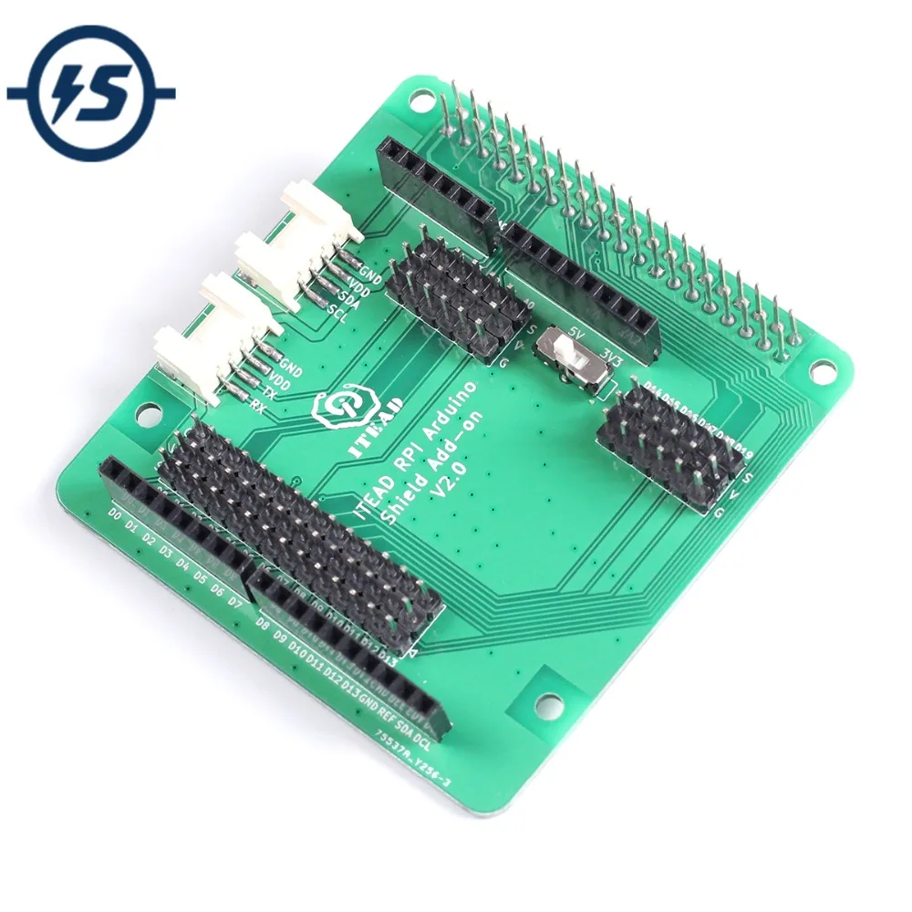 

Adapter Board Add-on Pinboard for Arduino Shield to for Raspberry Pi IIC UART Interface