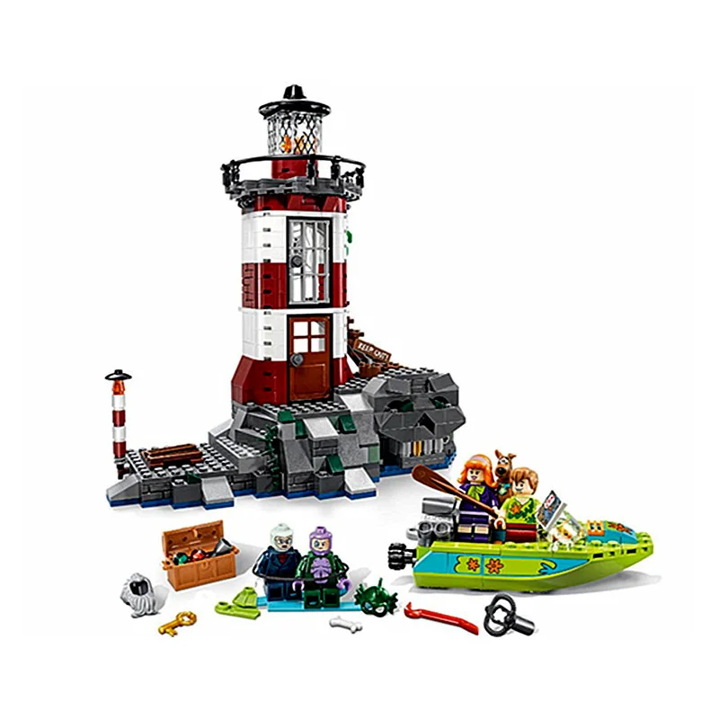 

Scooby-Doo Series Haunted Lighthouse The Mystery Machine Bus Building Blocks Compatible Legoings 10431 Brick Toys Kid Gift