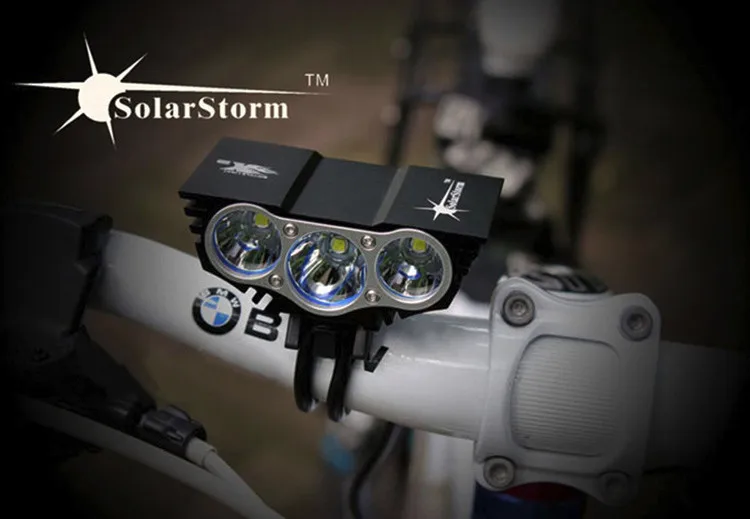 Excellent SolarStorm X3 led bicycle light 6000 Lm 3U2 XM-L U2 LED bike light lamp Front headLight + 8.4V 18650 Battery Pack + charger 12