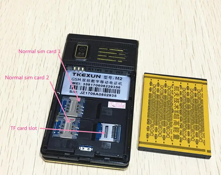 Откидной двойной экран 2," флип русская клавиатура дешевый сенсорный мобильный телефон старшая раскладушка сотовые телефоны TKEXUN M2