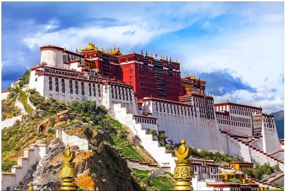 

custom photo 3d wallpaper potala palace in Tibet scenery painting Home decor living room 3d wall murals wallpaper for walls 3 d