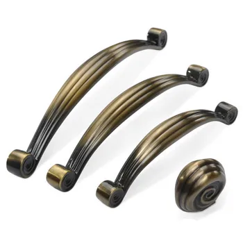 

Vintage Antique Bronze Drawer Pulls Zinc Alloy Solid Kitchen Cabinet Handle Cupboard Door Wardrobe Knob Furniture Handle