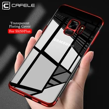 CAFELE Phone Case for Samsung Galaxy S9 plus Shell Luxury Transparent Soft TPU Plating Phone Back Silicone Case for Samsung S9