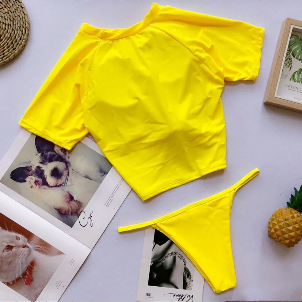 2018 новый для женщин купальник пуш-ап удобные, однотонного цвета пикантные модные комплект ванный высокое качество Лидер продаж