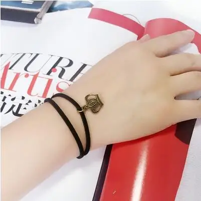

B227 2017 Creative Lace Bracelet Simple Double layer Crown Bracelets & Bangles For Woman man Charms Jewelry accessroies
