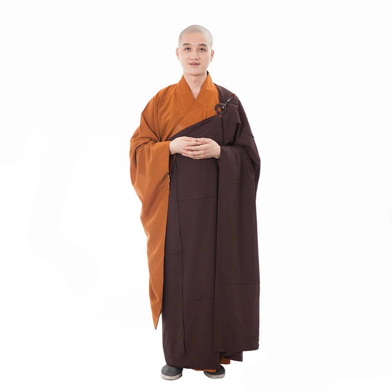 Буддийский монах унисекс халат дзен костюм для медитации халаты Шаолинь храма монах одежда кунг-фу Униформа костюм Цзя Ша с 7 cambers