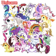 30 Pcs Colorful Cute Unicorn Stickers for Laptop Car Styling Phone Luggage Bike Motorcycle Mixed Cartoon