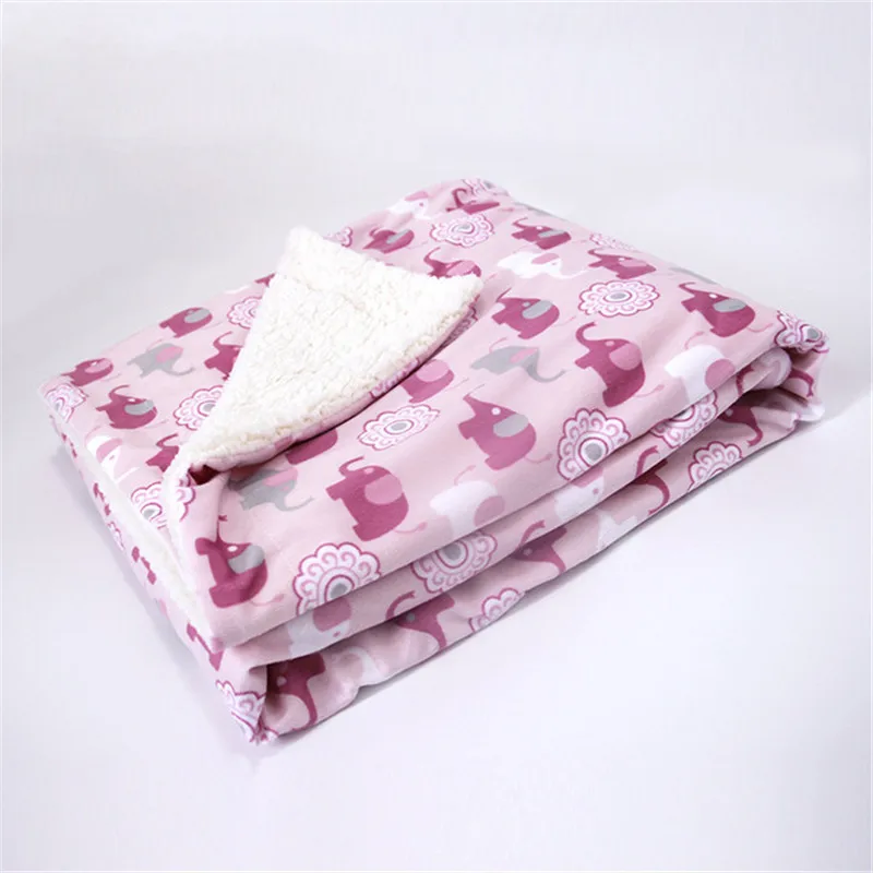 

Muslin Baby Blanket For Newborn Soft Thicken Double Layer Fleece Infant Swaddle Envelope Stroller Wrap Baby Bedding Blankets