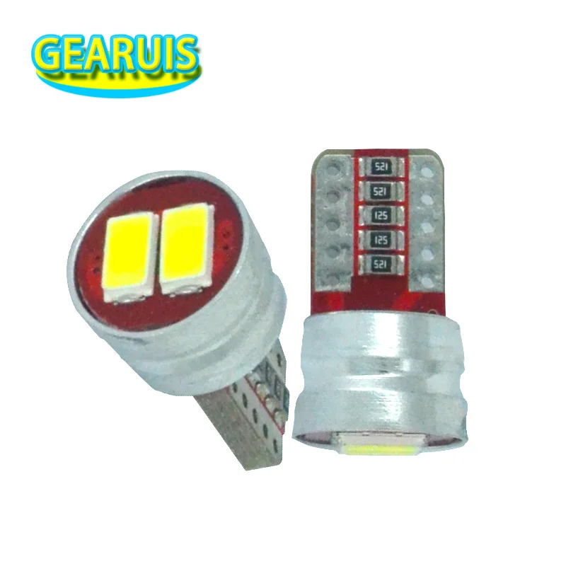 

10X T10 Canbus Non polar 120MA 2 SMD 5630 LED 2SMD 5730 Super bright Car styling lighting 194 W5W 2smd T10 wedge projector 12V