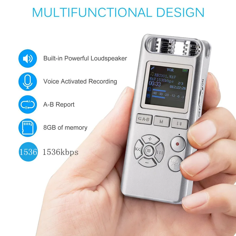 Digital Voice Activated Recorder Audio Recording