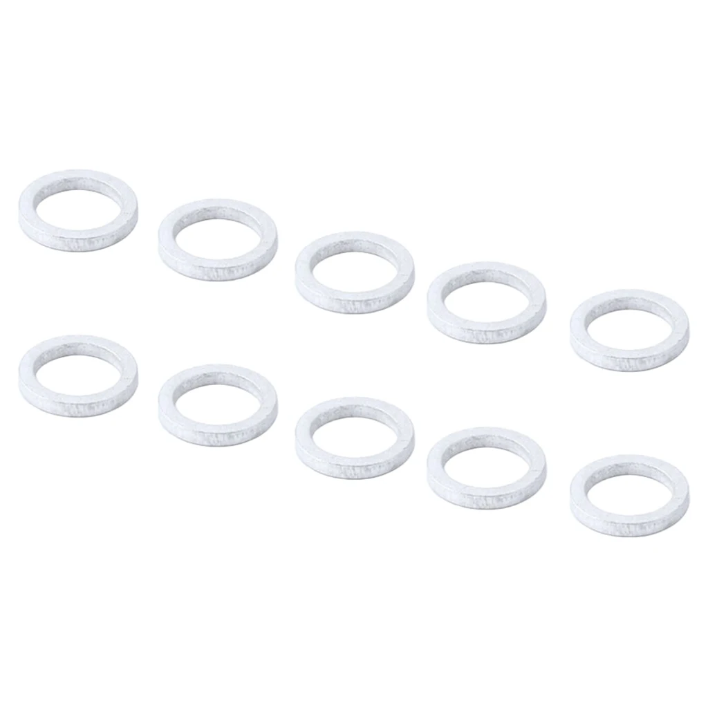 Bag of 10pcs Dual to Single Disc Bike Washer Wrench Bushing Wear Spacer (2mm-12mm) for Bicycle Headset Fixing