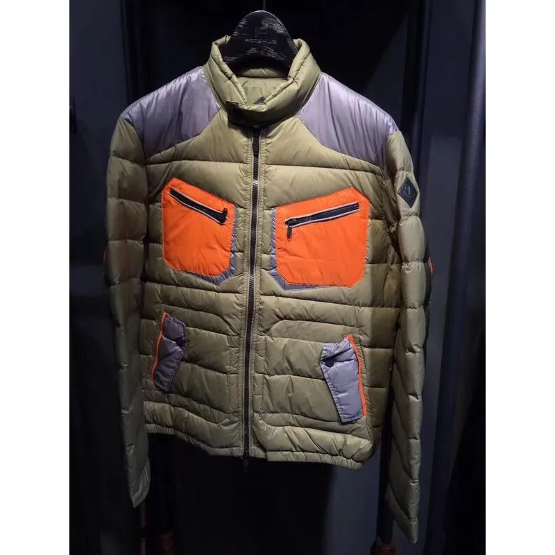 Fashion Winter Mens & Boys 90 White Goose Down Jackets Patchwork