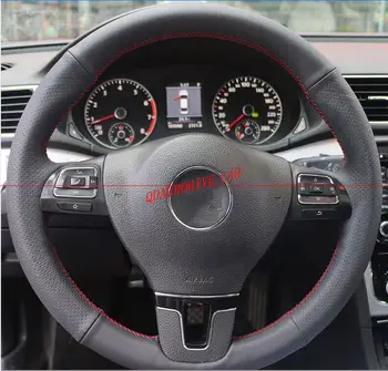 

QDAEROHIVE Artificial micro fiber Leather Car Steering Wheel Cover for Volkswagen VW Gol Tiguan Passat B7 Passat Touran Jetta 11