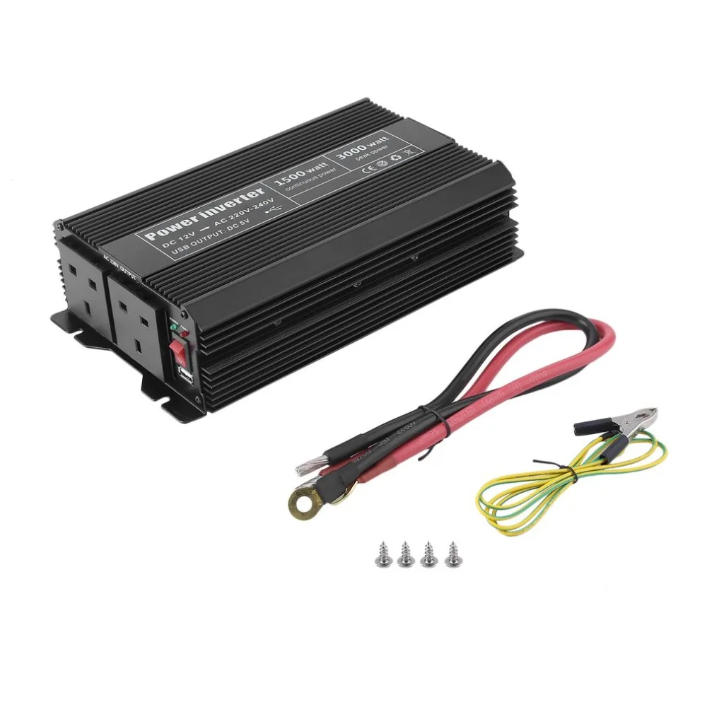 

1500W Modified Sine Wave Power Inverter DC 12V To AC 220V-240V Car Power Voltage Converter Home Power Supply Transformer
