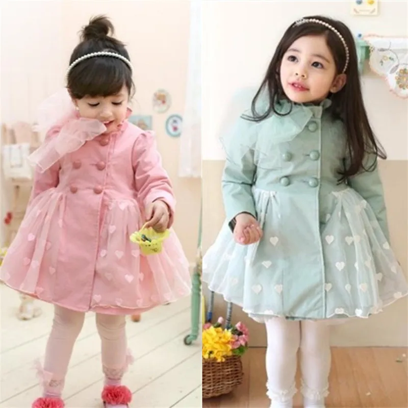

Baby girl coat long sleeve lace mesh soft solid colour girl autumn jackets coat girls autumn jackets princess costume in stock