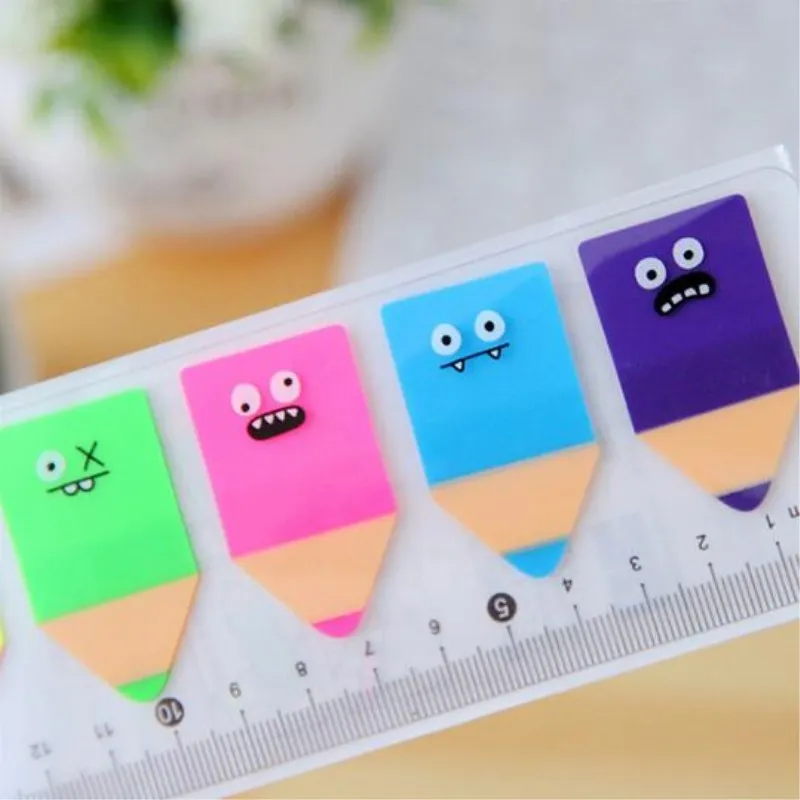 

1 Set New Cute Candy Color Pencil Sticky Notes with 15cm Rulers Office School DIY Stationery Kawaii Post It Notepad Memo Pads