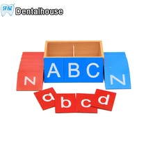 Baby Toys Montessori Lower And Capital Case Sandpaper Letters cards Boxes Wooden Toys Child Educational Early Development Gift