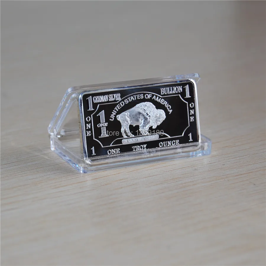 

Free Shipping 20pcs/lot 1oz "American Buffalo" German Silver BULLION ART BAR