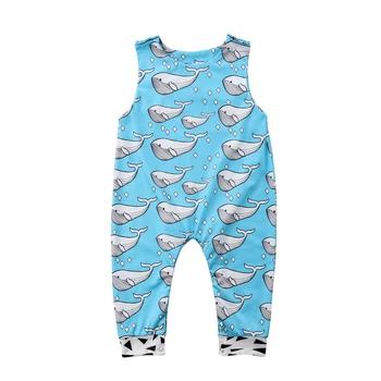 

Pretty Newborn Kids Baby Boy Girl Animal Shark Print Romper Jumpsuit Sunsuit Clothes Summer Casual Sleeveless Cotton Clothing