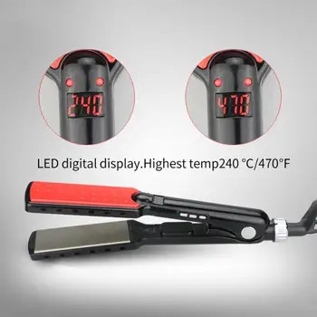 

Professional Hair Straightener Anion Function Fast Hot Infrared Hair Straighting Iron LED Display Hairdressing Styling Tools