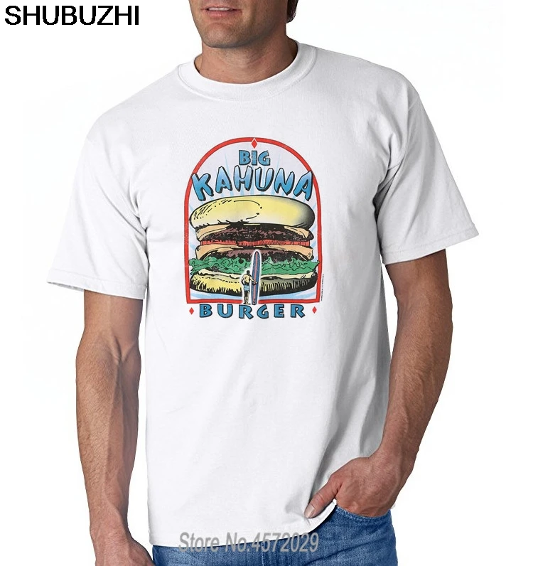 

Fashion casual streetwear Pulp Fiction Big Kahuna Burger Adult T Shirt Funny Printing T Shirts Men Short Sleeve Tee euro size