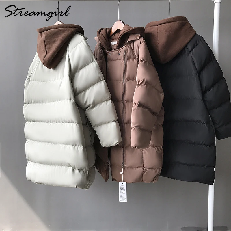 Streamgirl Winter Jacket Women Parka 2018 Quilted Hooded Parka Jacket Woman Winter Coats And Jackets Women Long Coats Ladies