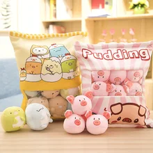 Ddwe 8 шт./компл. для девочек с узором в виде «подушка для сна, с рисунками зверей из мультфильмов, Снэк/кролика Симпатичные мягкие плюшевые подушки для детей подарки на день рождения