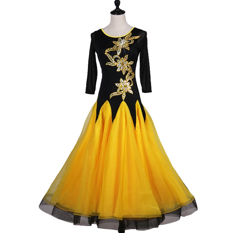 yellow ballroom gown