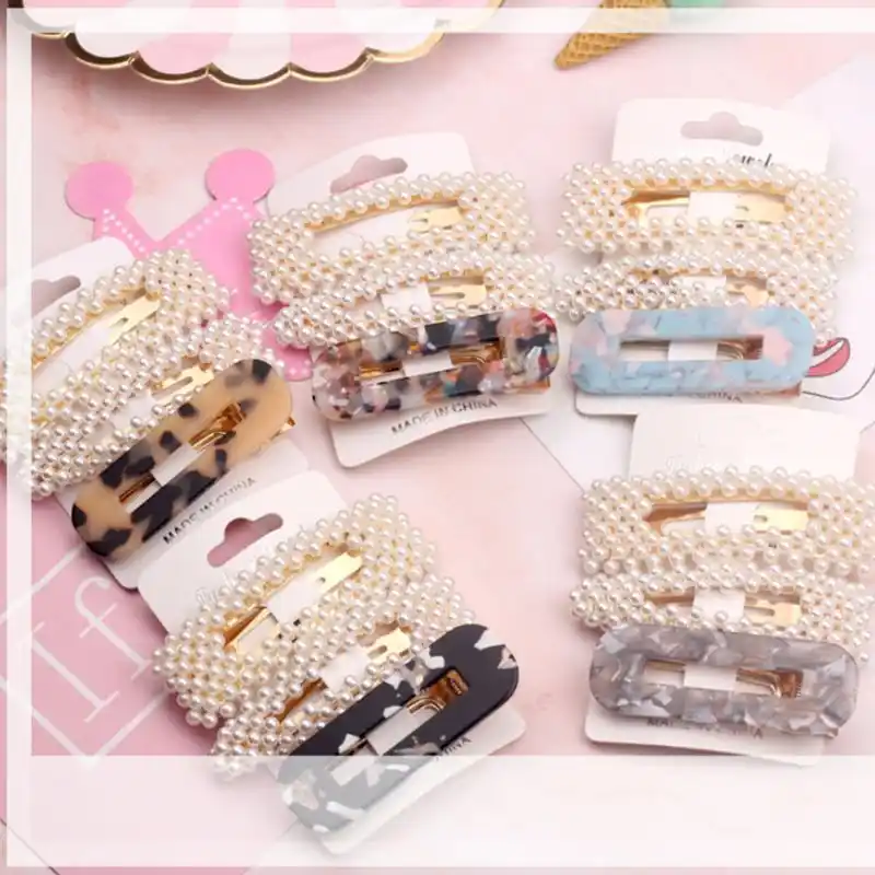 4 ピース セット新女性ヘアピンセットレトロ人工真珠のヘアピン少女サイドクリップ酢酸前髪クリップヘアアクセサリージュエリー ヘアジュエリー Aliexpress