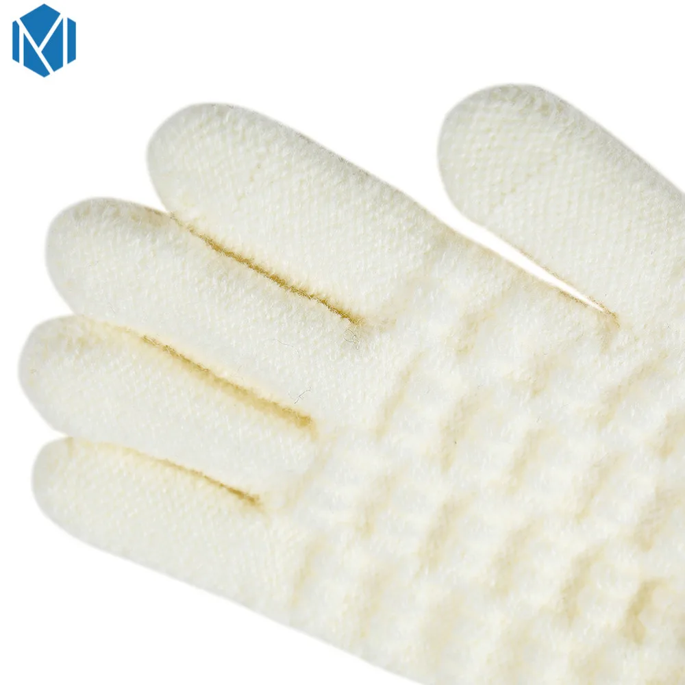 Miya Mona/теплые зимние перчатки унисекс для девочек и мальчиков, утепленная хлопковая перчатка, вязаные покрытые митенки, перчатки для экрана, шерстяные варежки
