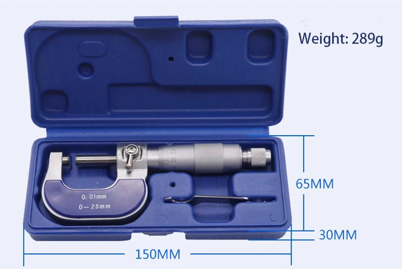 Наружный диаметр микрометра высококачественная нержавеющая сталь 0-25 мм циркуль спиральная проволока зажим 0,01 мм штангенциркуль, измерительные инструменты