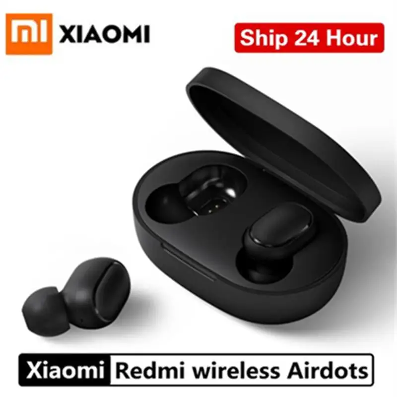 

100% Original Xiaomi Redmi Airdots TWS Bluetooth 5.0 Earphone Wireless Active Noise Cancellation With Mic Handsfree AI Control