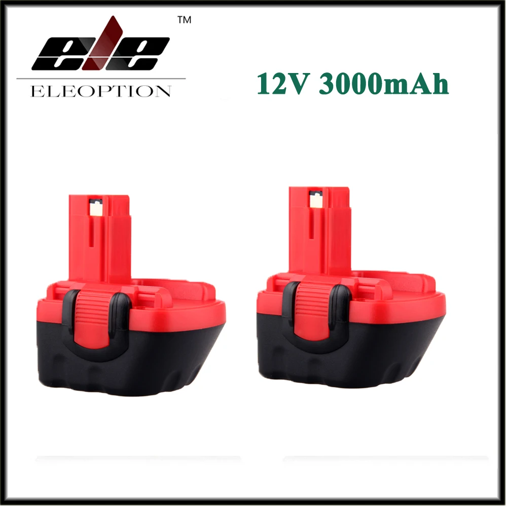 

2x Eleoption 12V 3000mAh Ni-MH Power Tool Battery for Bosch BAT043 BAT045 BAT046 BAT049 BAT120 BAT139 26073 35249