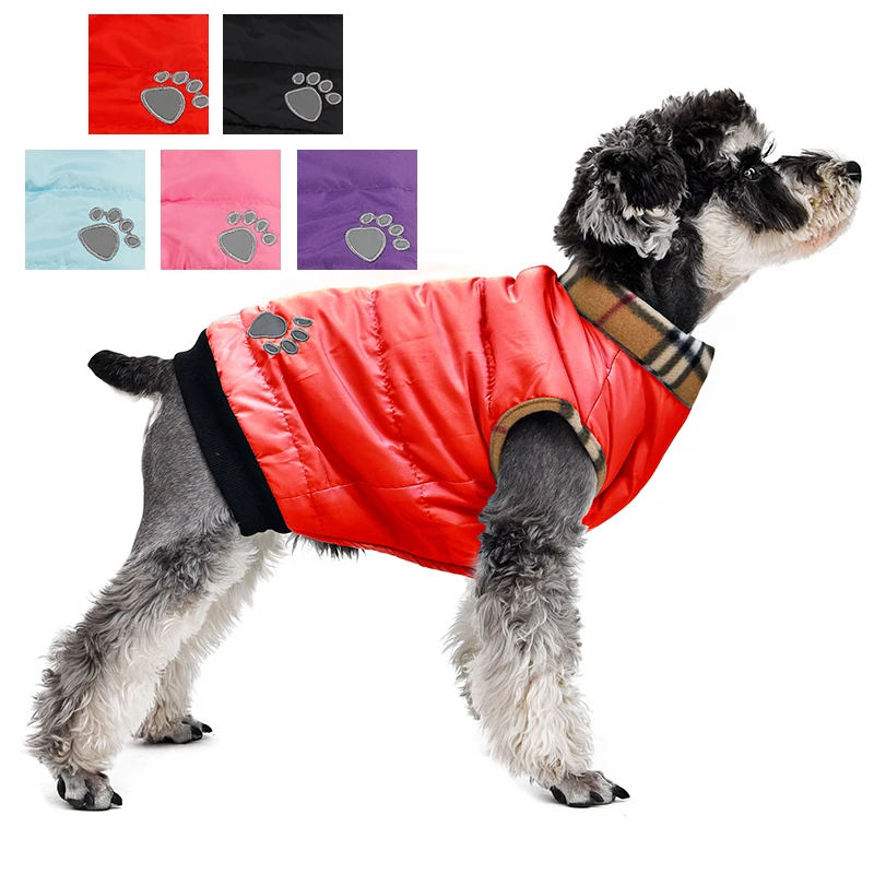 Wholesale!Dog Clothes Winter Warm Padded Thick Dog Coat