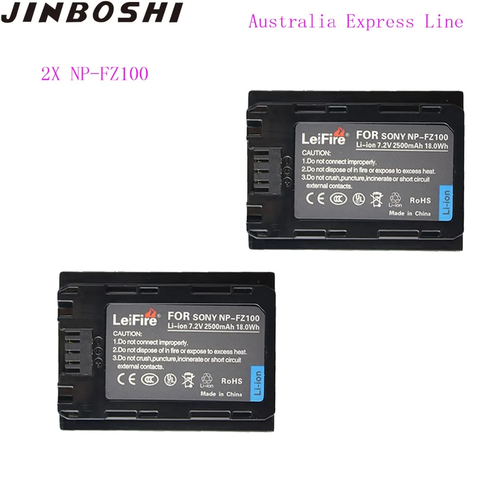 

2Pc 2500mAh fz100 NP-FZ100 NP FZ100 Rechargeable Li-ion Battery for Sony a9 a7R III a7 III Fully compatible original camera