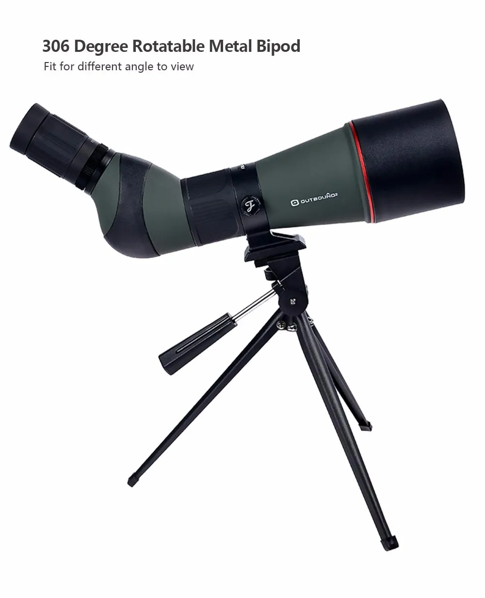 JouFou 20-60X80 Tripod Monocular Zoom Waterproof Alloy Lens Barrel Telescope Wide-angle Design Telescope Bird Watching (9)