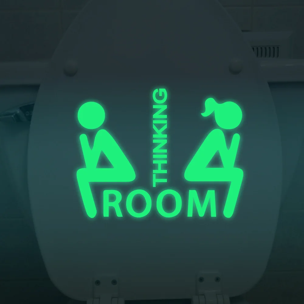 Creative Luminous Wall Stickers Bathroom Decoration Toilet Sticker Door