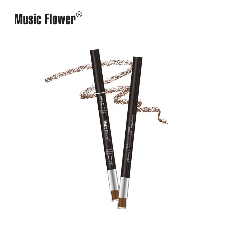Music Flower M5015 2 в 1 автоматический карандаш для бровей, натуральная ручка для бровей, 24 часа, стойкий водостойкий гель для макияжа бровей
