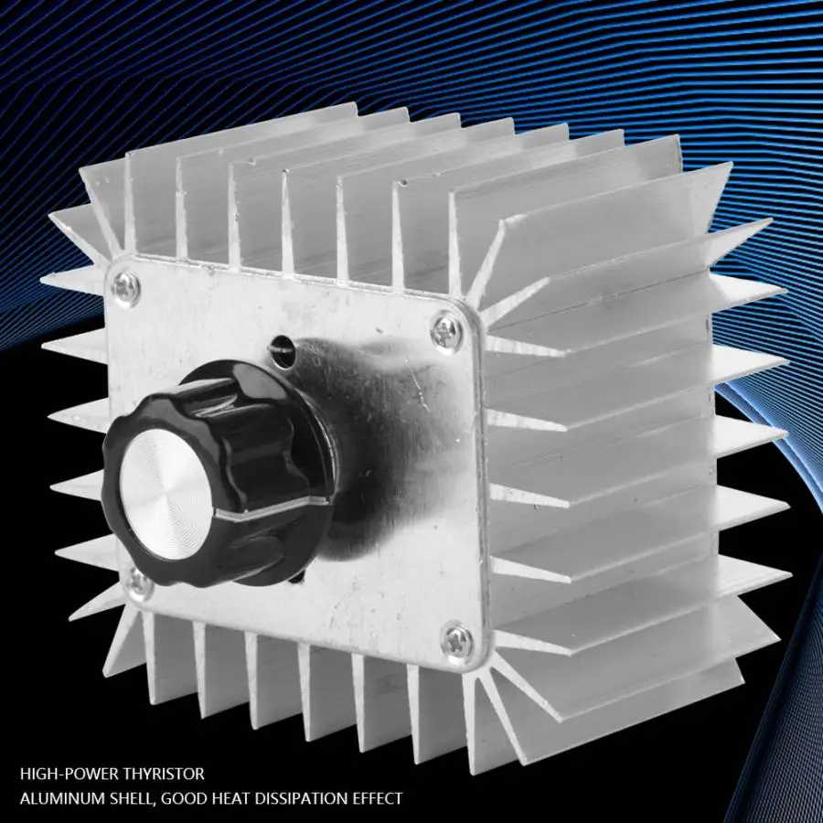 

Controller AC Motor Speed Controller AC 220V 5000W Thyristor Motor Speed Control Adjustable Power Controller for Temperature