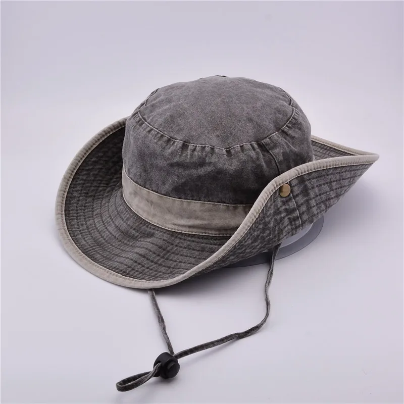 

YIJAY men's bob summer bucket hats outdoor fishing wide brim hat UV protecction cap men hiking sombrero gorro sun hat for men