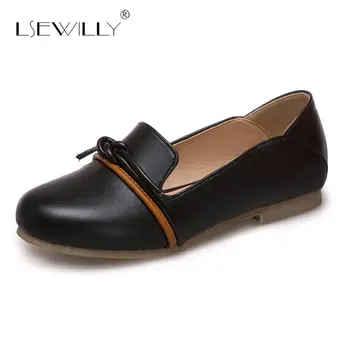 

Lsewilly Flat shoes Round Toe Slip-on Casual Handmade Women Shoes Flexible Soft Black White Beige Women Flats New Autumn S345