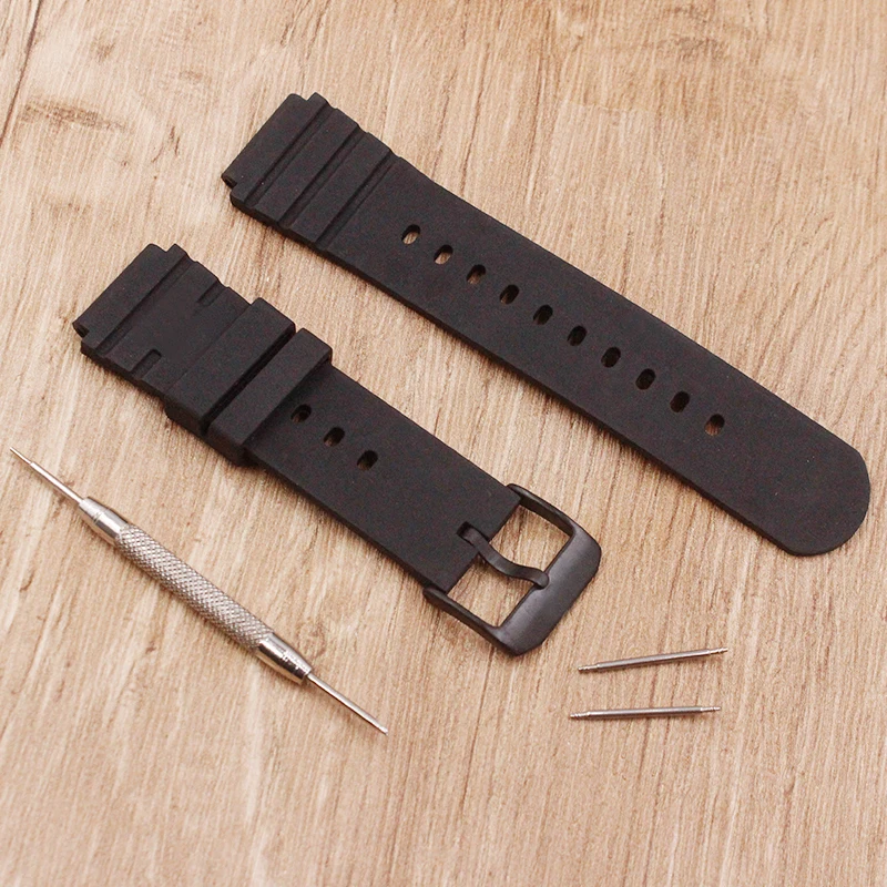 Meilleur La dernière de haute qualité bracelet en caoutchouc pour Luminox Lu Meinuosi militaire montres 3901 3001 3000 montre accessoires