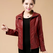 XL-6XL женская модная короткая Дизайнерская кожаная куртка большого размера, тонкое кожаное пальто, верхняя одежда, одежда для мамы, короткое пальто