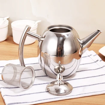 

Best seller 1000ml~1500ml Filter 3 Color Selectable Stainless Steel Water Kettle Creative Pot Kitchenware Tools teapot