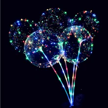 

LED Air Balloon String Lights Flasher Lighting wave Ball 18inch Helium Balloons Toy Party Wedding celebrate Supplies Decoration