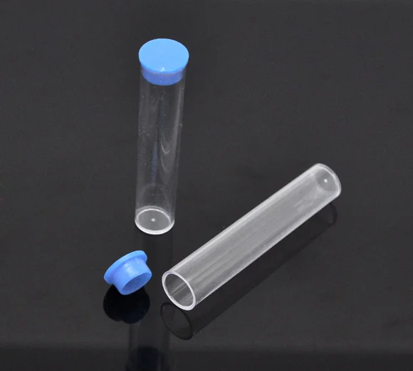 8SEASONS 30 Acrylic Vial Storage Containers W/ Blue Lid 6x1.2cm (B13903