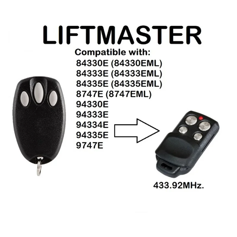 New for Liftmaster chamberlain 94335E garage door remote control replacement free shipping 433.92Mhz rolling code | Электроника