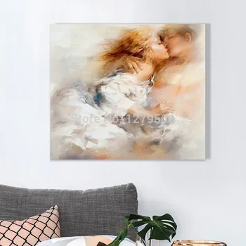 

best art 100% Handmade Abstract Portrait Sexy Spanish lover portrait Oil Painting on Canvas Wall Artwork Christmas Gift Decor