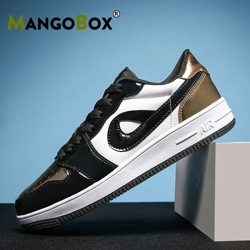 

New Luxury Skateboard Shoes Sneakers Men Shoes 2019 Hot Sale Gold Shoes Men Wearable Sport Mens Comfortable Walking Sneakers